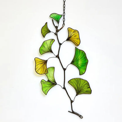 ✨Ginkgo Leaf Stained Glass Sun Catcher