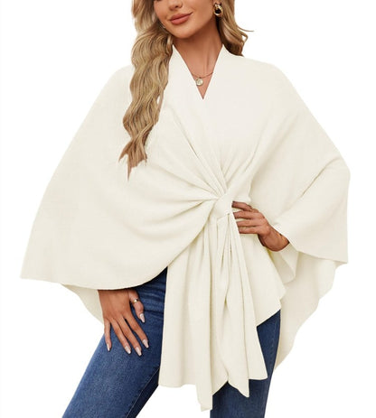 💥Last Day Promotion 49% OFF💥💕Elegant Shawl Wraps Soft Open Front Poncho Sweater💃💃