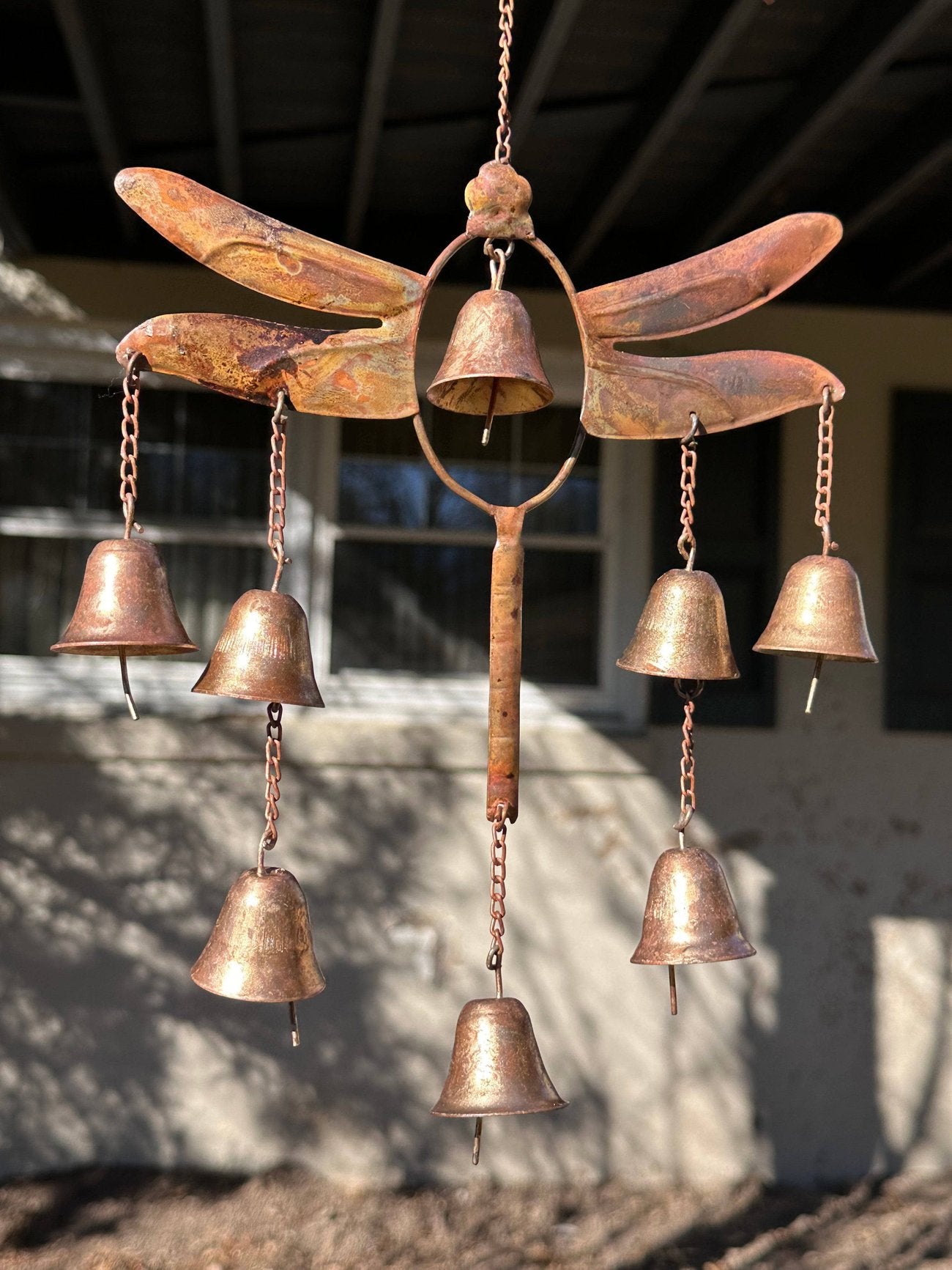 💖Gift - Handmade Dragonfly With Bells Wind Chime