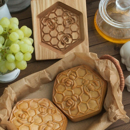🍪Carved Wooden Pryanik Gingerbread Cookie Mold