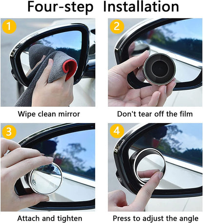 Suction Cup Car Convex Blind Spot Mirror (1 Set / 2 Pcs)
