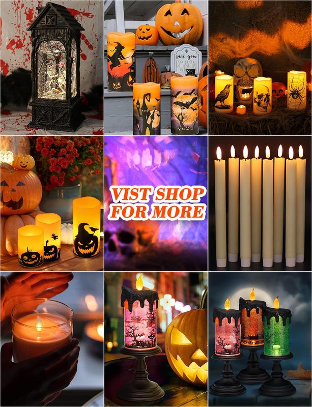 🔥Halloween Sale 57% Off -🎃Halloween Snow Globe Flameless Candle with Timer