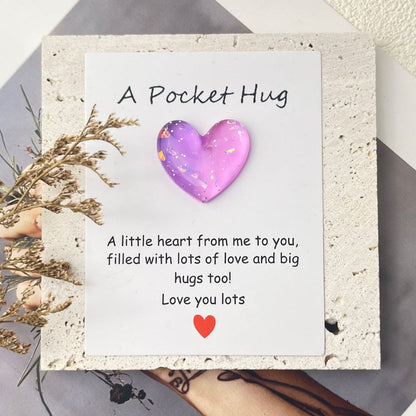🌈🩷Exquisite Pocket Hug Heart with Greeting Cards