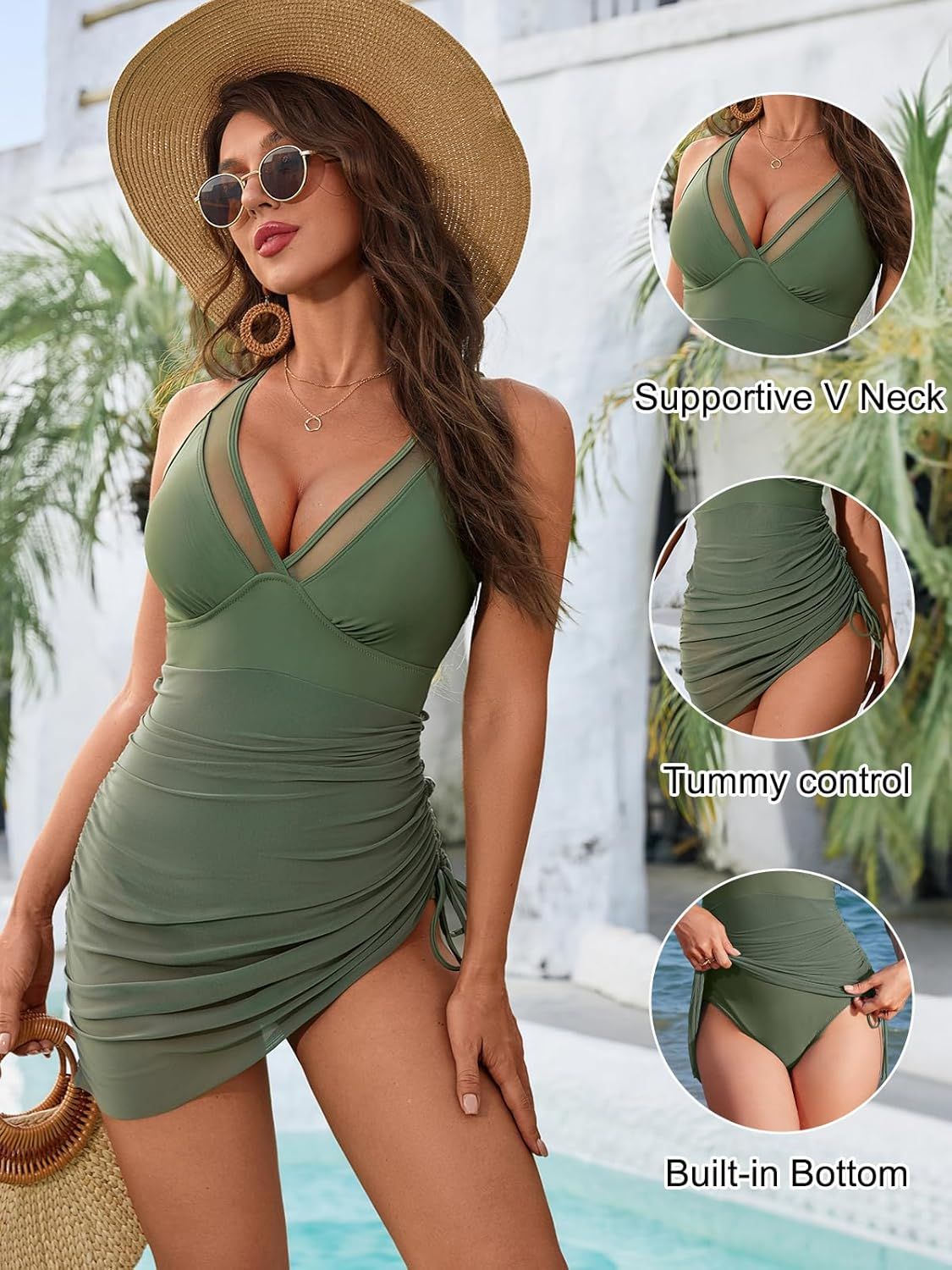 💥Last Day Special Sale 49% OFF💃Slimming Mesh Sheer Sarong Wraps Swimsuit