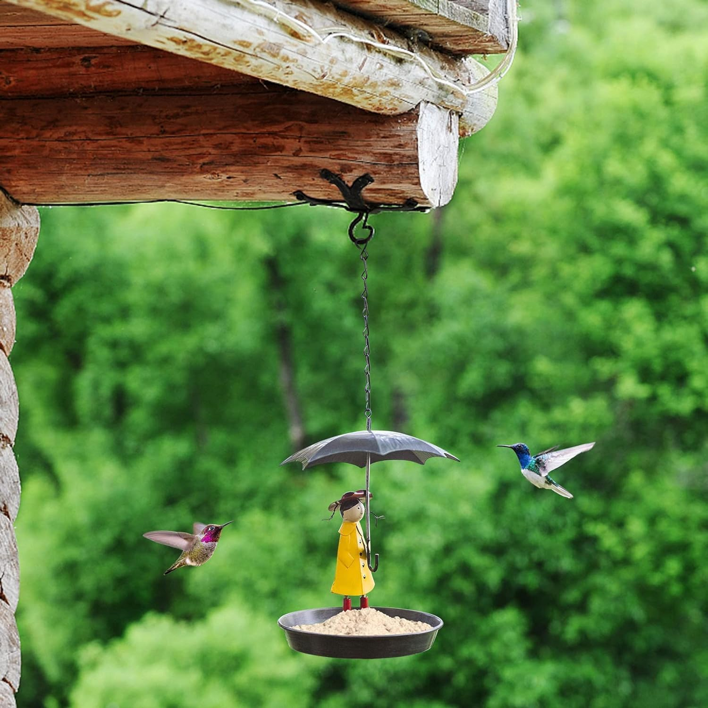 [Last Day49% OFF] Hanging Umbrella Girl Bird Feeder Garden Decor