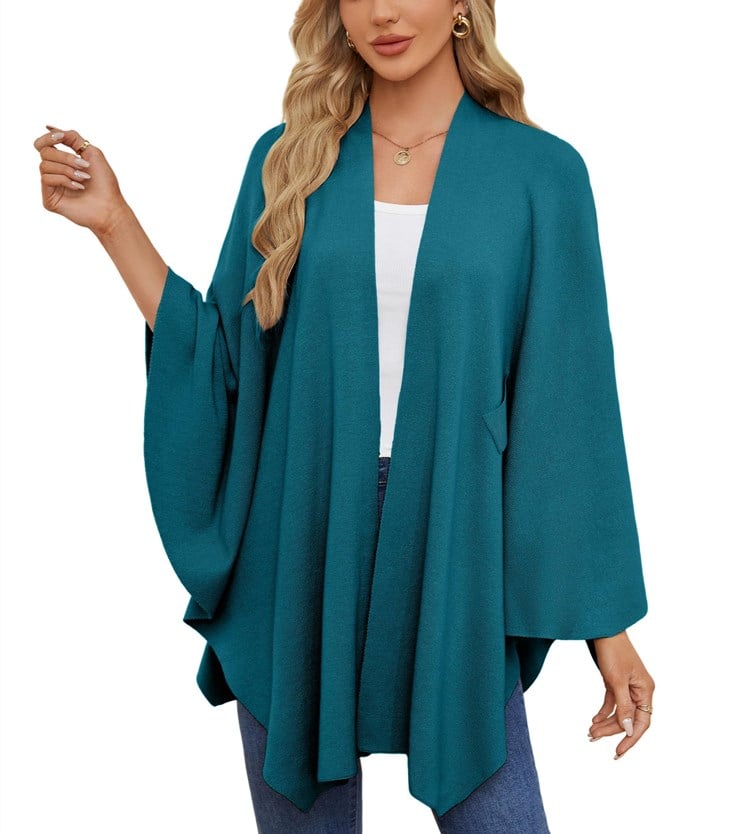 💥Last Day Promotion 49% OFF💥💕Elegant Shawl Wraps Soft Open Front Poncho Sweater💃💃
