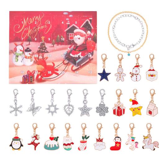 💥78% OFF NOW💥--24 Pcs DIY Christmas Advent Calendar Bracelets Set🎁