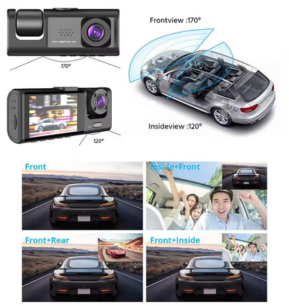 2-Inch Screen Wifi Link 1080P HD Dashcam with Night Vision 2/3 Lenses