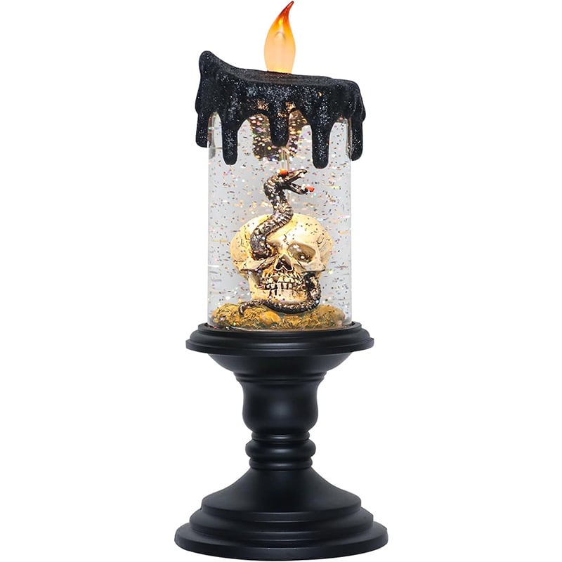 🔥Halloween Sale 57% Off -🎃Halloween Snow Globe Flameless Candle with Timer