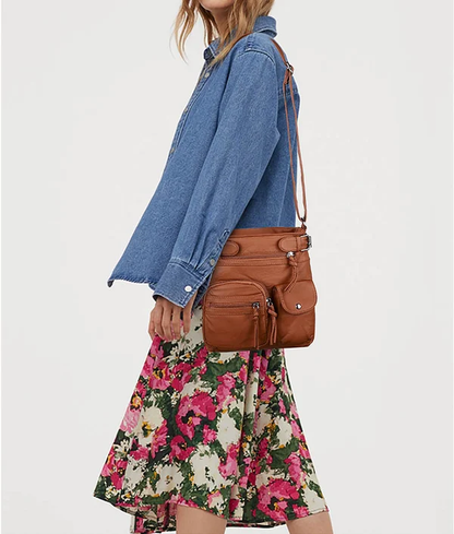 👜Mother's Day Pre-sale💥Multi-Pocket Crossbody Bag Soft Shoulder Purse Bag