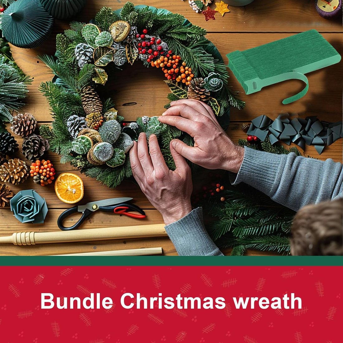 70 PCS Christmas Garland Ties