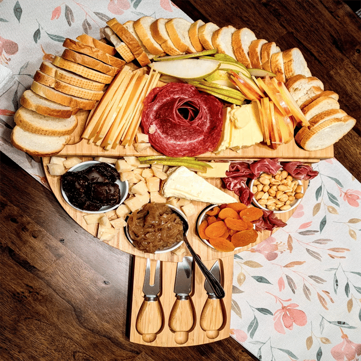 🧀LAST DAY 70% OFF - Bamboo Swivel Charcuterie Board🔥