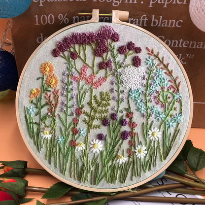 Perfect Gift - Embroidery Hoop Flower Kit for Beginner