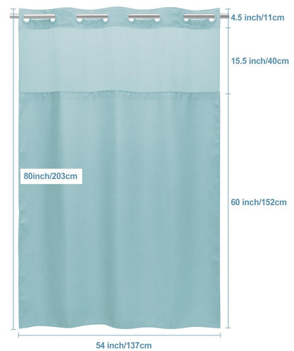 🔥🔥No Hook Shower Curtain with Snap in Liner