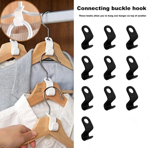 Space-Saving Clothes Hanger Connector Hooks ( 10pcs/set )