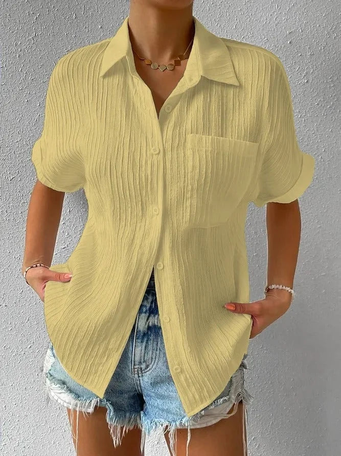 2025 Women's Button Down Casual Cotton Shirt