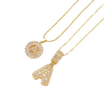 2 Pack - Initial Letter Pendant Necklaces