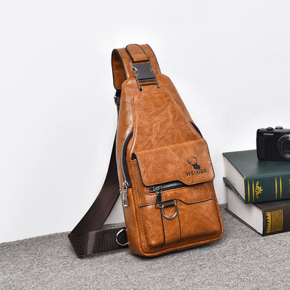 🔥Summer Hot Sale UP to 50% OFF 🎁-Travel Male Side Messenger Shoulder Chest Bag