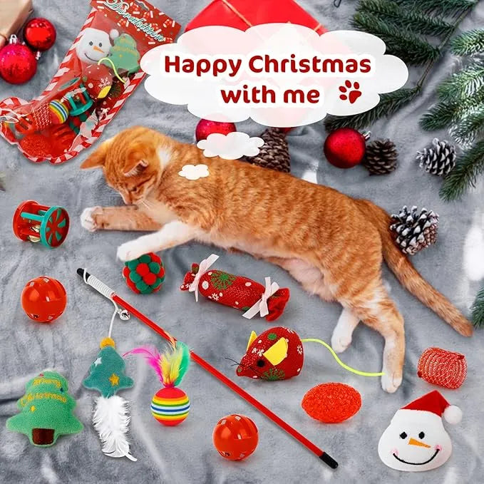 🔥Last 48 hours 57% OFF - 🐱2024 Christmas Countdown Pet Toys Advent Calendar