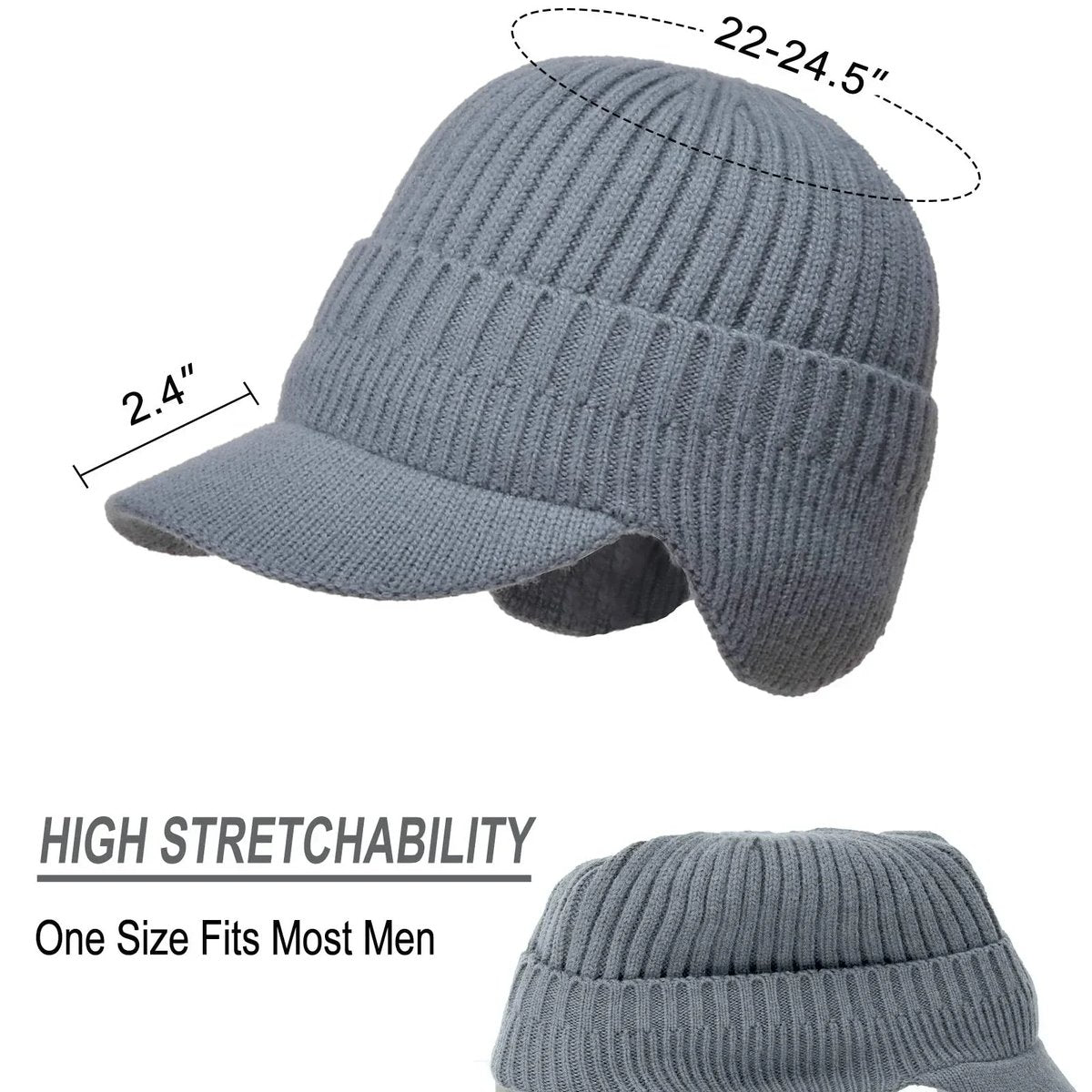 🔥Hot SALE🔥Elastic Warm Ear Protection Knitted Hat☃️