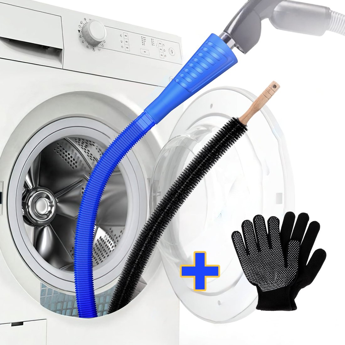 💥LAST DAY SALE 49% OFF-Dryer Vent Cleaner Kit Dryer Lint Vacuum Attachment with Stretch Universal Connector