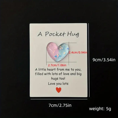 🌈🩷Exquisite Pocket Hug Heart with Greeting Cards