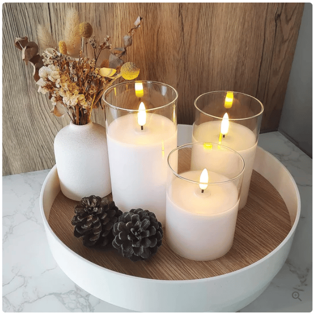 🔥Flameless candles (3 candles)