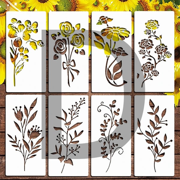 Sunflower🔥 Garden Fence Large Flower Stencils🌻DIY Decoration