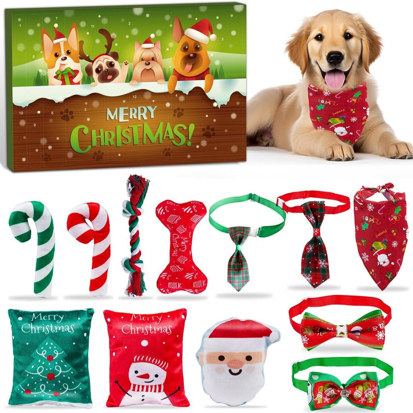 🔥Last 48 hours 57% OFF - 🐱2024 Christmas Countdown Pet Toys Advent Calendar