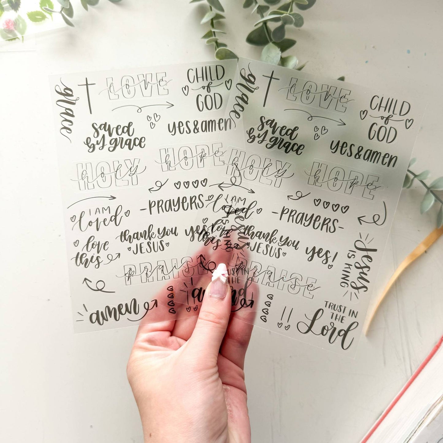 ✝️Bible and Planner Clear Stickers🌻