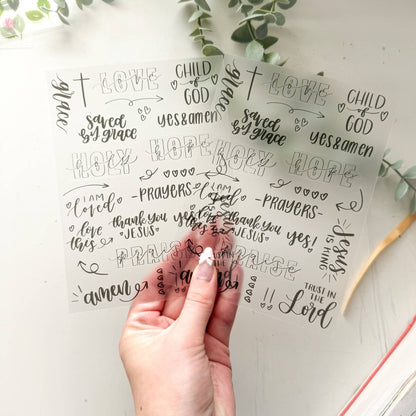 ✝️Bible and Planner Clear Stickers🌻