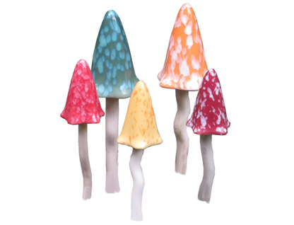 Timeless Toadstools Wind Chimes– Summer Bright Set of 5