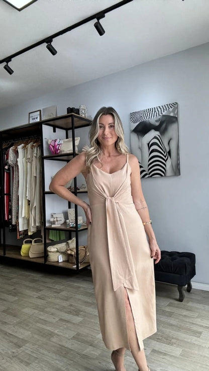 Versatile Tie-Front & Tie-Back Dress