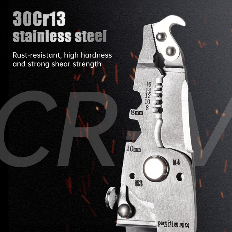 💥2025 New Upgrade💥Multifunctional Folding Wire Stripper-Professional Electrician Tool