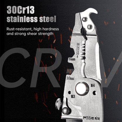 💥2025 New Upgrade💥Multifunctional Folding Wire Stripper-Professional Electrician Tool