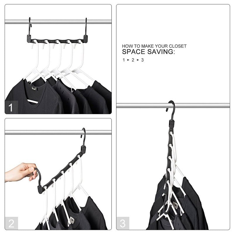 Magic Space-Saving Clothes-Hangers Sturdy Closet-Organizer