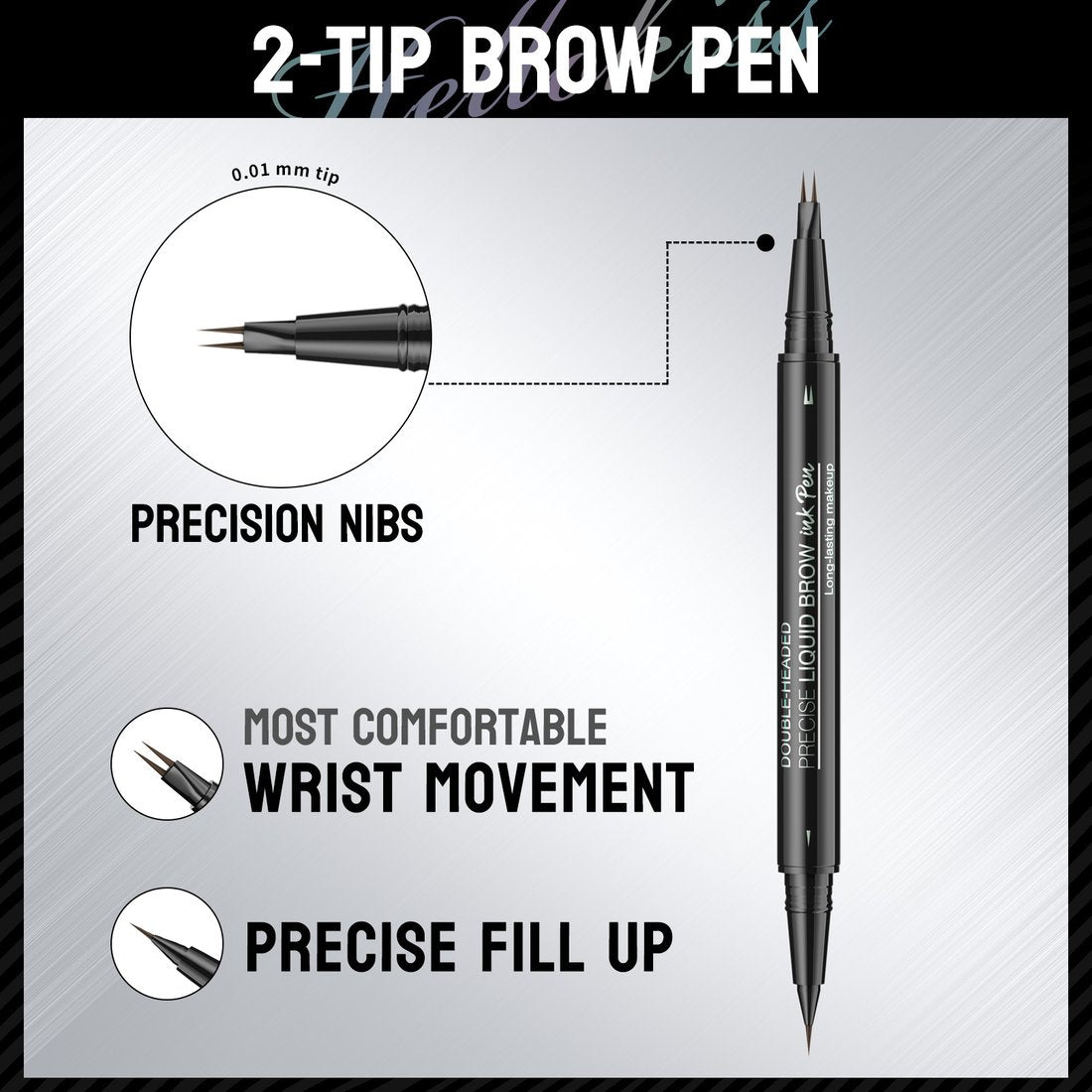 🎀Valentine's Day🌹- 49% OFF!🔥2-in-1 Dual-Ended Eyebrow Pen