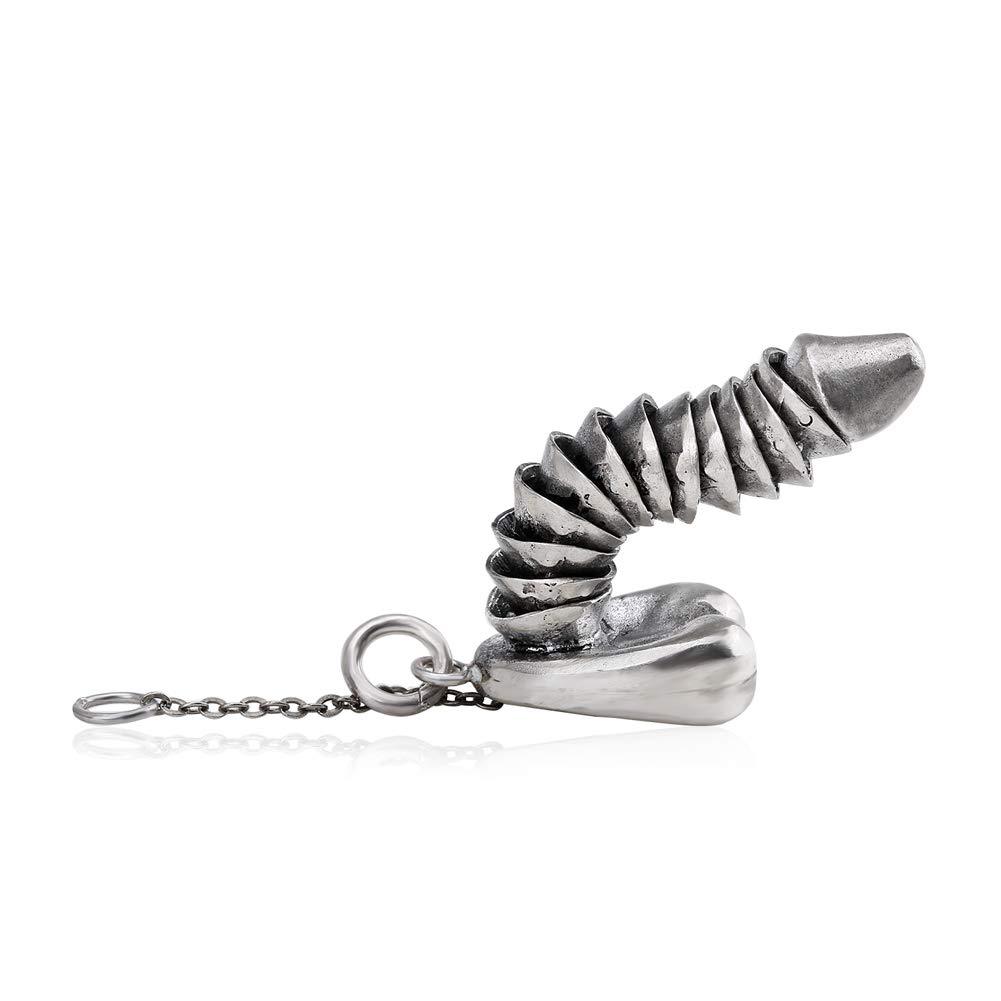 925 Sterling Silver Penis Pendant Pullable Penis Pendant, Hanging Male Sex Organ Pendant, Fun Gift