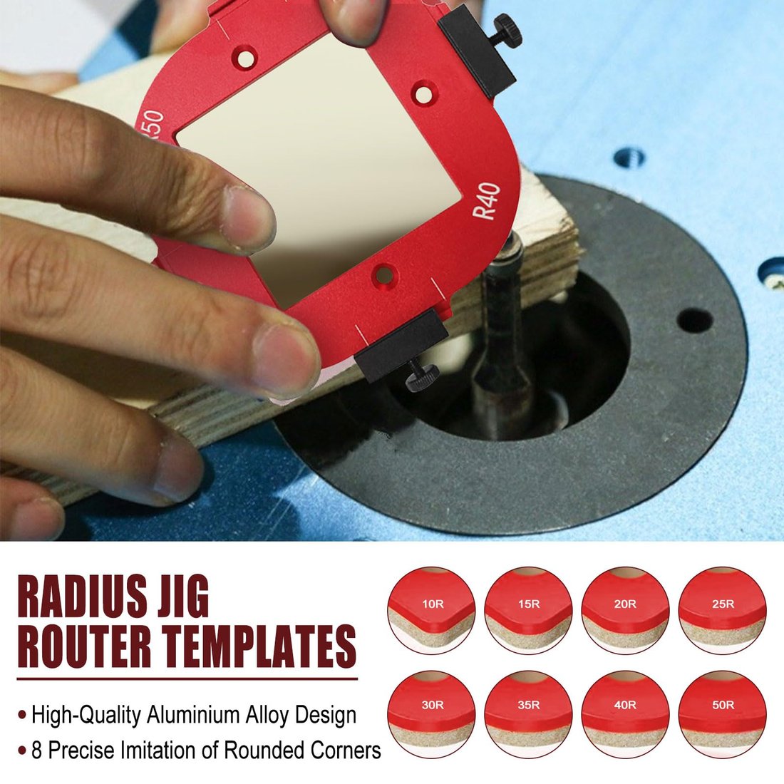 Woodworking Round Corner Radius Templates