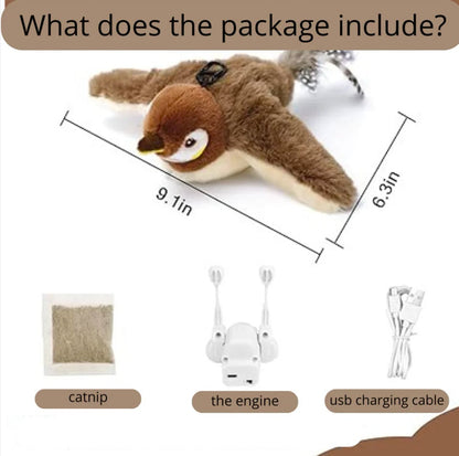 🔥LAST DAY-49% OFF🐾Flapping Wings Bird Catnip Toys