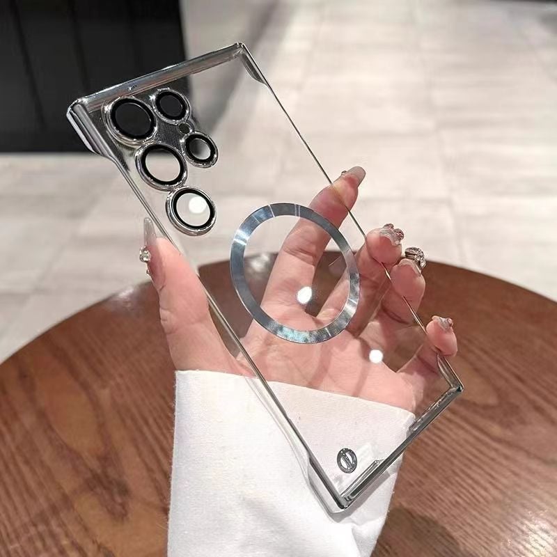 🔥New In Samsung S25 Series Case - Samsung Frameless Magnetic Transparent Case