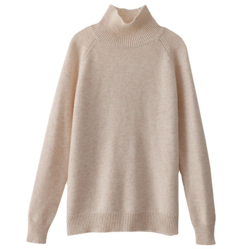 Women's Solid Turtleneck Knit Sweater