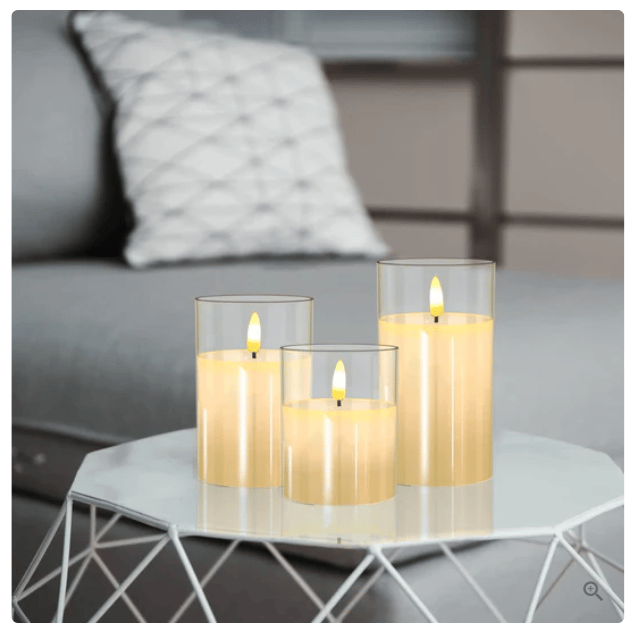 🔥Flameless candles (3 candles)