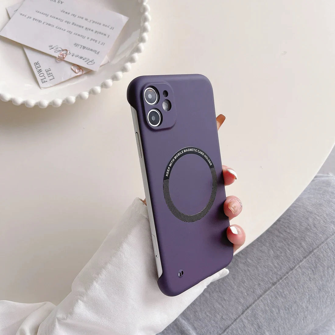 📱✨Frameless Matte Ultra Thin Magnetic Case for iPhone