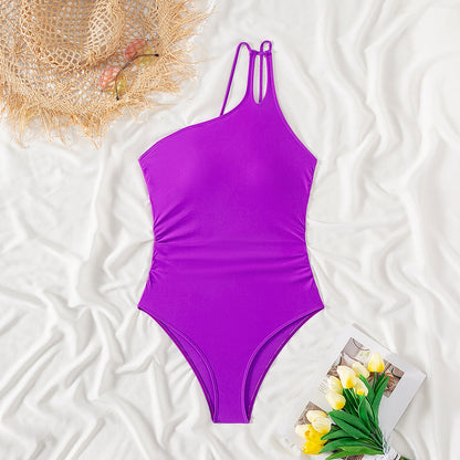 One Shoulder One Piece Swimsuit for Women
