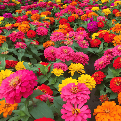 🔥Last Day Clearance🌺Double Zinnia Mixed Color Seeds