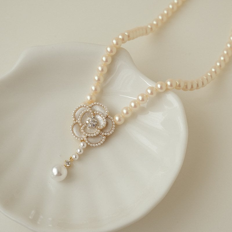 🔥LAST DAY 49% OFF-💗elegant pearl camellia necklace