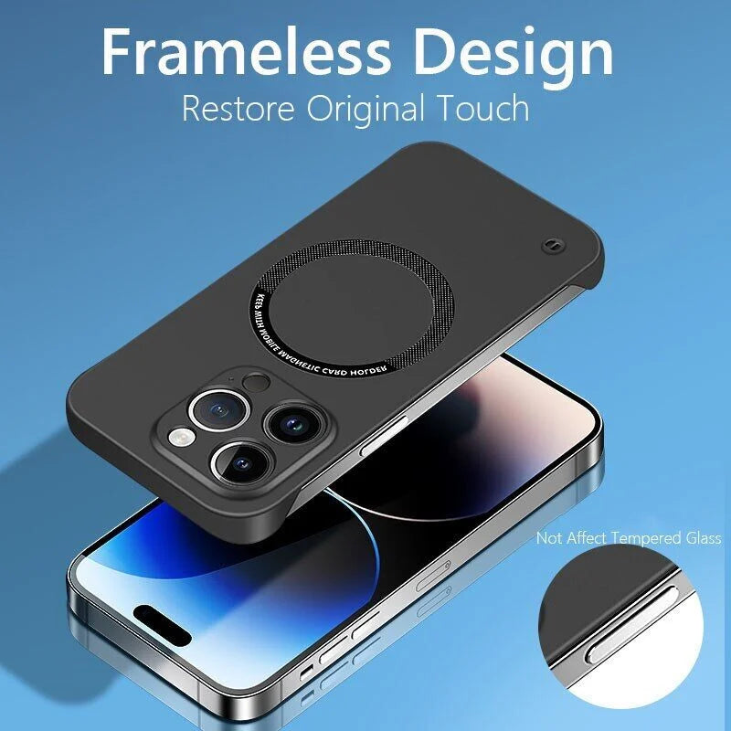 📱✨Frameless Matte Ultra Thin Magnetic Case for iPhone