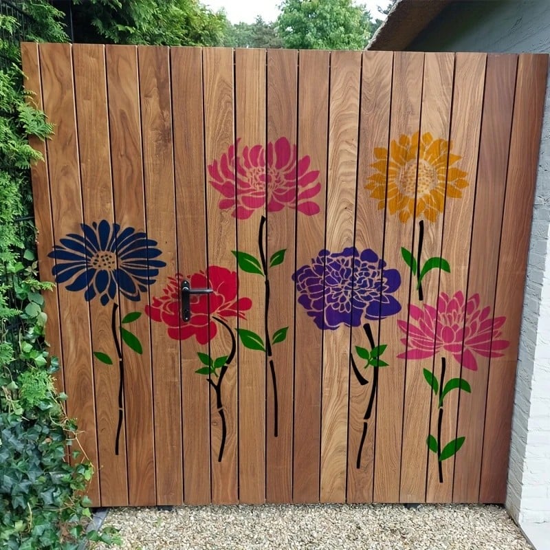 Sunflower🔥 Garden Fence Large Flower Stencils🌻DIY Decoration