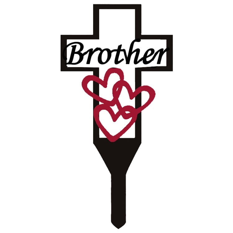 💖Cemetery Memorial Cross Stake for family member